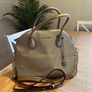 Michael Kors pebbled leather dome satchel